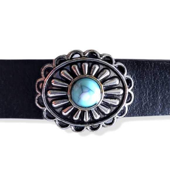 SOUTHWESTERN Vegan Faux Turqoise Belt, M - Picture 4 of 5